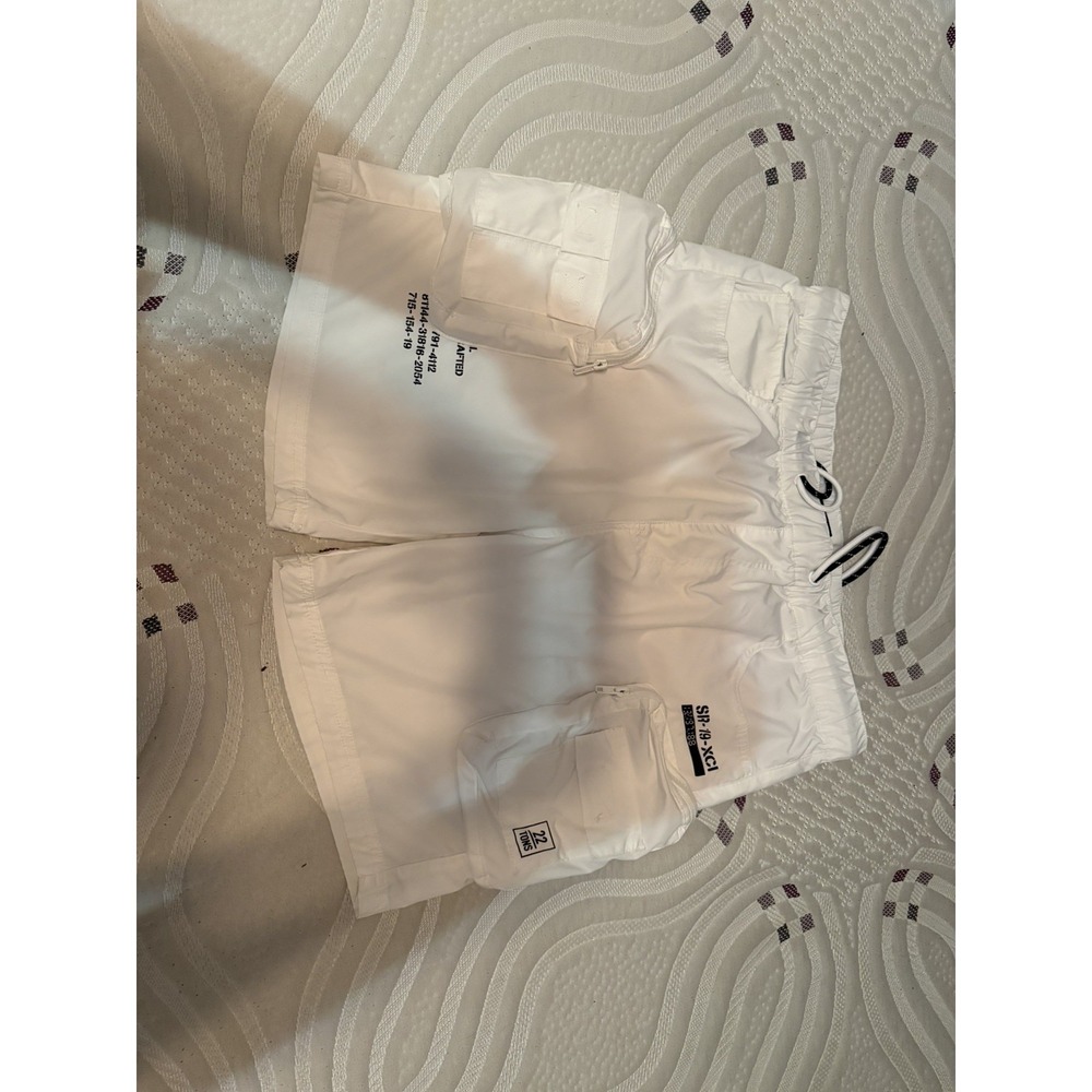Smoke Rise Tactical Cargo Shorts Mens Size XL White Techwear